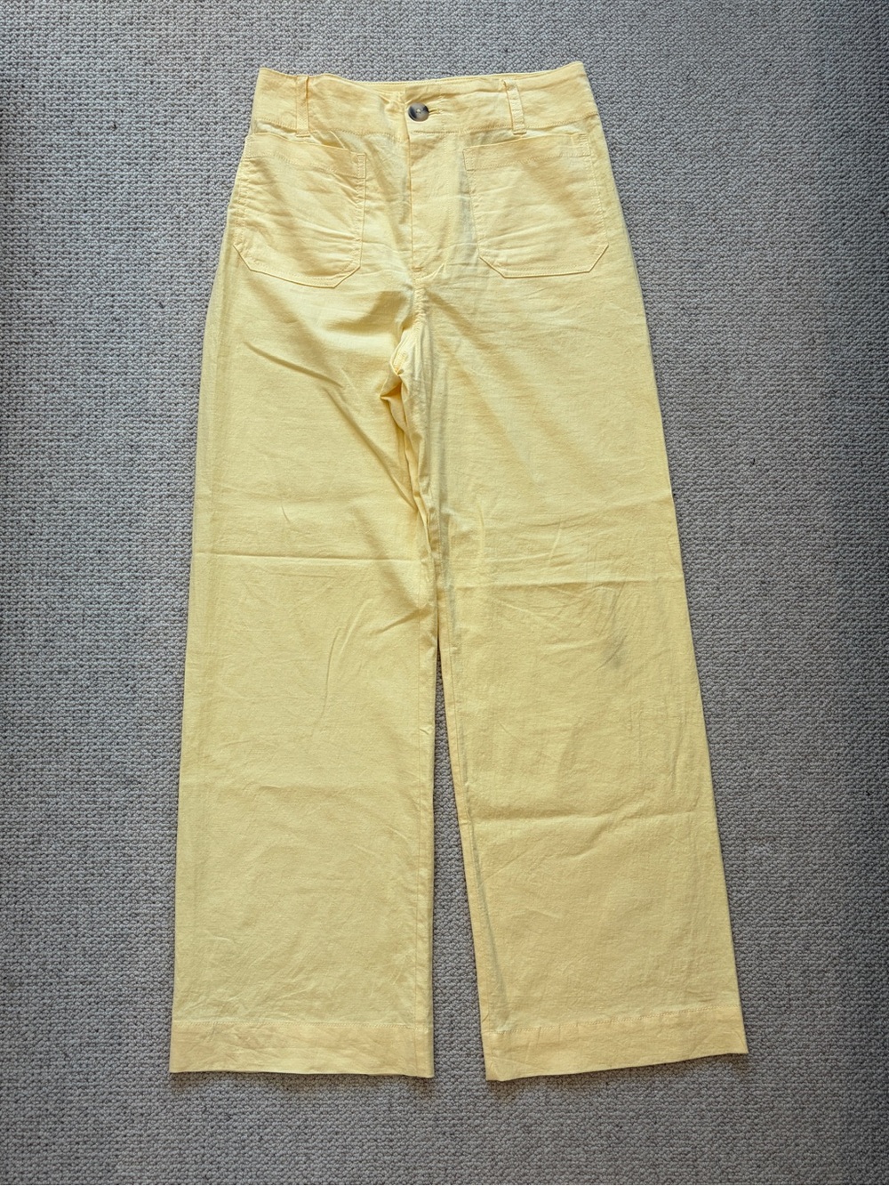 Maeve Anthropologie Colette Butter Yellow Full Length Pants 28